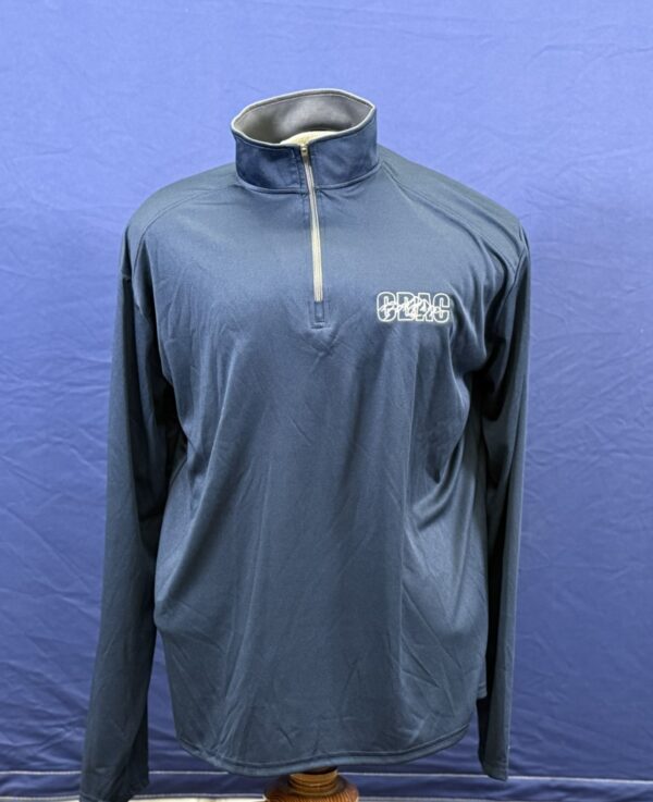 Blue Quarter Zip with Grey