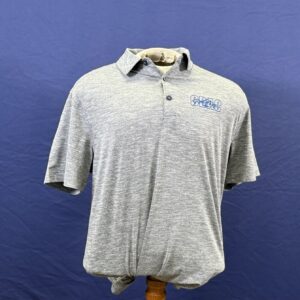 Grey Champion Polo with Blue Logo