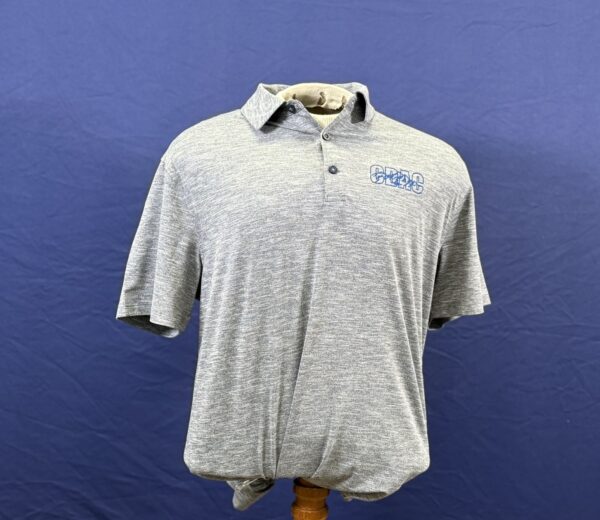 Grey Champion Polo with Blue Logo