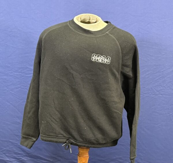 Women's Cropped Black Crewneck