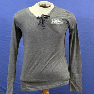 Women's Grey Lace Up Shirt (S)